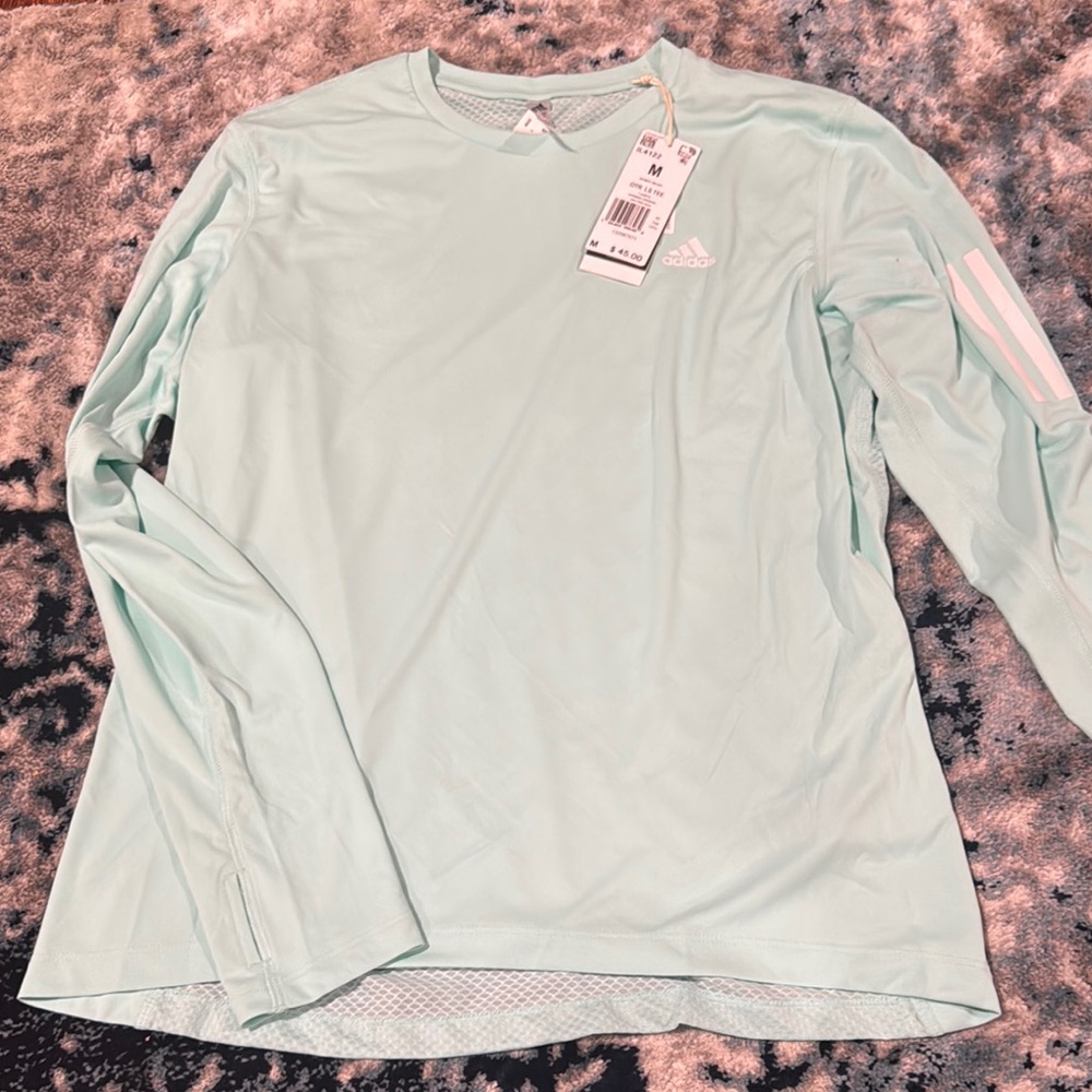 Adidas Light Green Long Sleeve Shirt